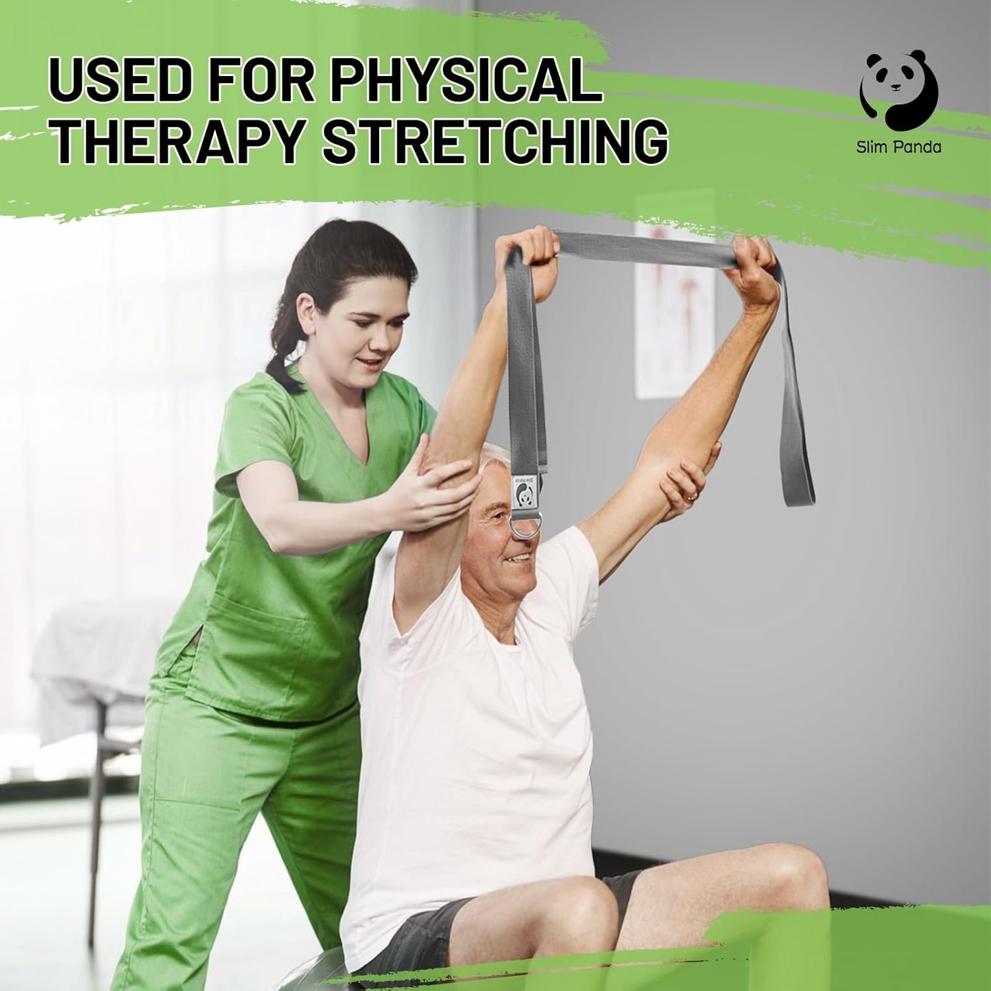 Yoga Strap - Adjustable Cotton Belt for Stretching, Fitness & Physical Therapy (10+ Colors, 6 Feet/8 Feet)