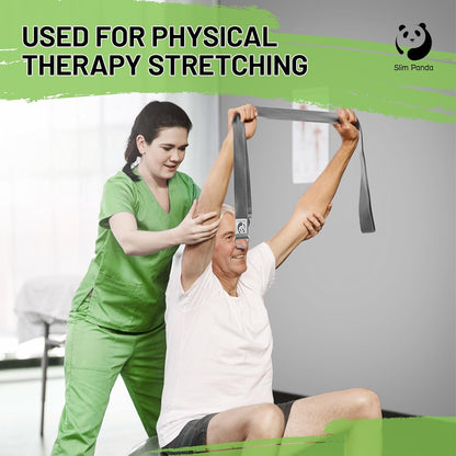 Yoga Strap - Adjustable Cotton Belt for Stretching, Fitness & Physical Therapy (10+ Colors, 6 Feet/8 Feet)