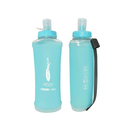 Sports Water Bottle Flexible Reusable Water Bottle Expandable Water Bottle Squeeze Water Bottl Gym Water Bottle with Nozzle For