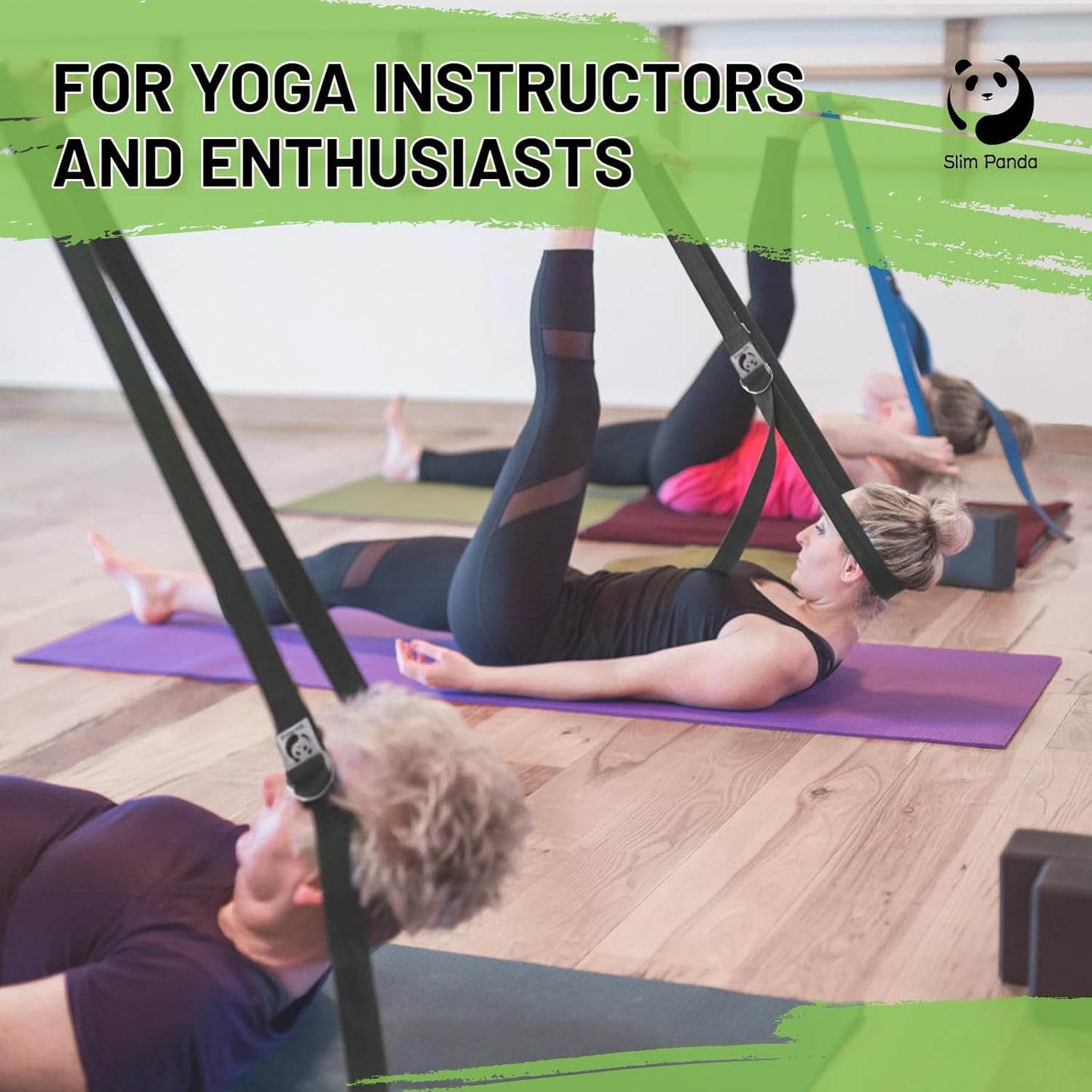 Yoga Strap - Adjustable Cotton Belt for Stretching, Fitness & Physical Therapy (10+ Colors, 6 Feet/8 Feet)