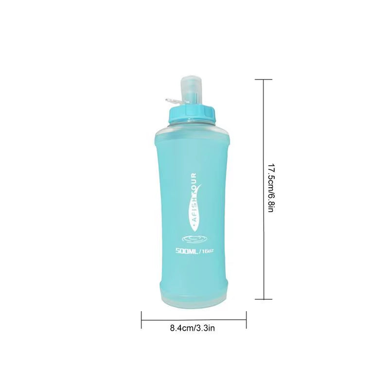 Sports Water Bottle Flexible Reusable Water Bottle Expandable Water Bottle Squeeze Water Bottl Gym Water Bottle with Nozzle For